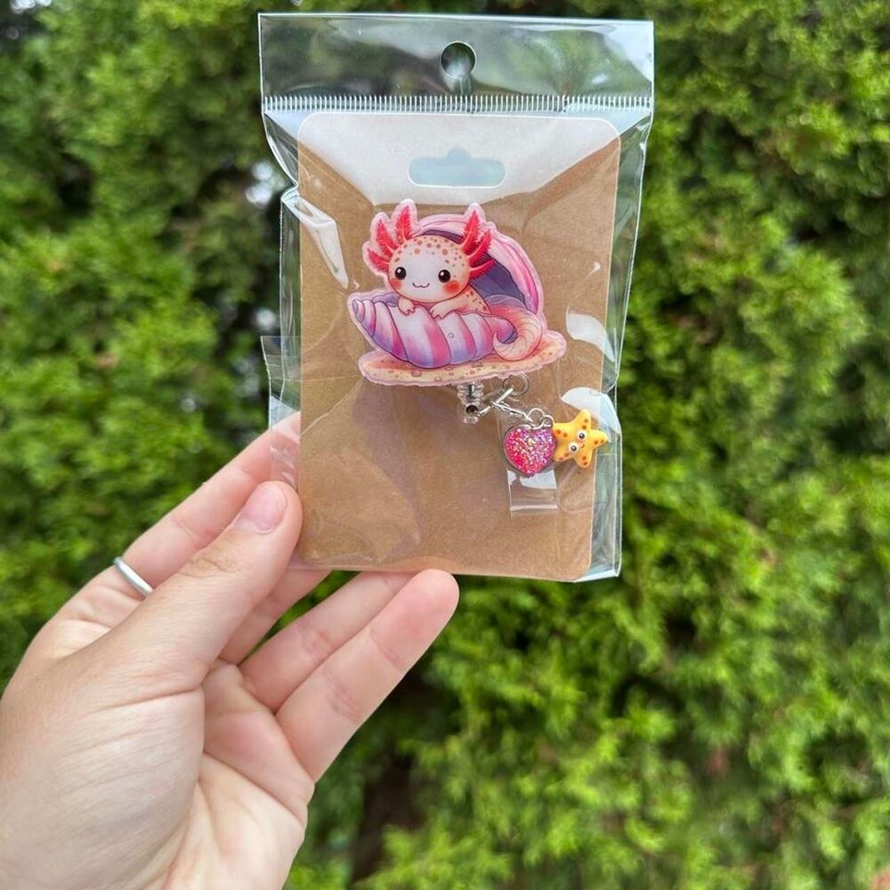 Axolotl Badge Reel